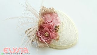 How To Make 👒 SINAMAY Fascinator Hat 👒 DIY by Elysia Handmade [upl. by Erlinna376]