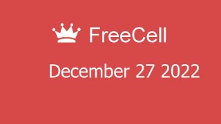 Microsoft Solitaire Collection  FreeCell  December 27 2022 [upl. by Aiciram]