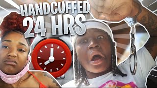 HANDCUFFED 24 HOURS 🔒😱  WE CRASHED THE STORE [upl. by Erbe775]