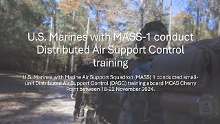 U S Marines with MASS 1 conduct Distributed Air Support Control training [upl. by Simpkins]