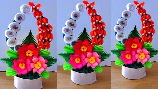 Beautiful paper flowers making ideas  flower making with paper [upl. by Ettenyl381]