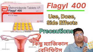 Flagyl 400 । Flagyl 400 tablet uses dose side effects precautions। Metronidazole 400mg tablet [upl. by Kella348]