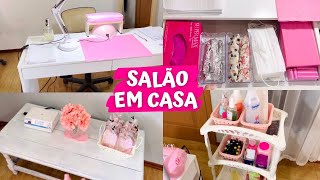 Tour pelo meu studio de nail design 💅🏻  minimalista e em casa [upl. by Iad]