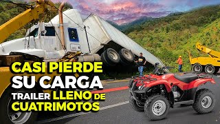 Casi PIERDE su CARGA TRAILER LLENO DE Cuatrimotos [upl. by Allesor]