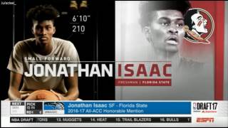 JONATHAN ISAAC  6th Overall Pick Orlando Magic 2017 Draft [upl. by Gerik]