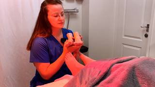 ASMR Reflexology with Red Light Therapy Unintentional ASMR Real person ASMR [upl. by Screens]