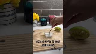 Underarms Bad Smell Removal At Home  Armpit Body Odor Remove Home Remedies homeremedy diy beauty [upl. by Cosma]