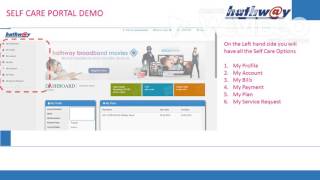 Hathway Broadband self care  Billing System [upl. by Mandeville]