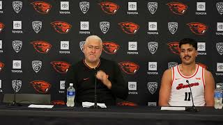 Oregon State Mens Basketball vs Idaho Post Game Presser Tinkle amp Fallah December 7 2024 [upl. by Langdon]