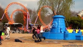 Walibi Holland  Interactieve pratende fontein April 2014 [upl. by Kurzawa260]