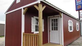 New 12X32 Derksen Urethane Side Cabin at Big Ws Portable Buildings [upl. by Caesaria]