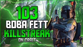 STAR WARS™ Battlefront™ II Boba Fett 103 Killstreak Crait  Galactic Assault [upl. by Naiviv610]