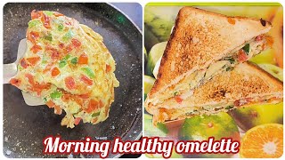 Egg sandwich recipehealthy egg omelette recipebreakfast recipe [upl. by Eniamzaj608]