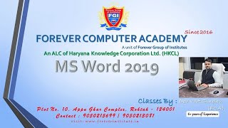 Layout Tab in Word 2019 Class 22 hkcl nielit fgi [upl. by Dnalyk99]