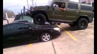 Hummer crushing two cars [upl. by Mchale837]