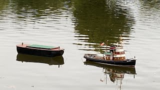 Sun XXI RC model towing a barge [upl. by Weihs]