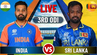 Live India vs Sri Lanka 3rd ODI  IND vs SL Live Cricket match Today [upl. by Tillford519]