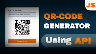 Creating Custom QRCODE Generator with Ease A StepbyStep Guide Using HTML CSS and Javascript [upl. by Esiralc]