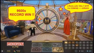 Monopoly live 1 BIGGEST WIN Ever 9600x [upl. by Golding]