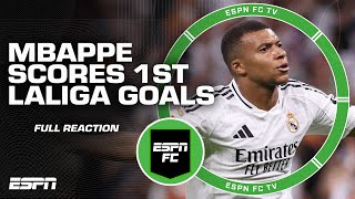 FULL REACTION Mbappe scores his FIRST LALIGA goals Real Madrid win by 2 👀 Still work to do [upl. by Ledairam608]