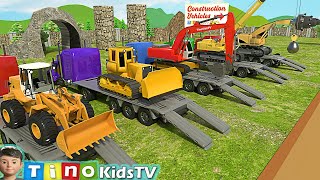 Construction Vehicles Show for Kids  Uses of Roadheader amp Other Trucks for Children [upl. by Aicilehp]