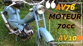 Mobylette AV76 en 70cc [upl. by Akcimehs85]