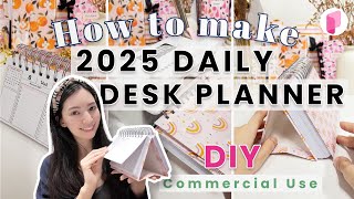 DIY How to make a 2025 Daily Desk Planner  Tutorial [upl. by Ear193]