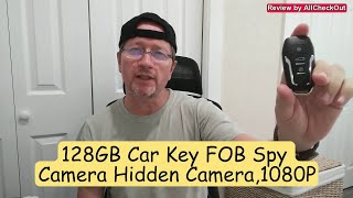 Covert Surveillance 128GB Car Key FOB Spy Camera With Motion Detection VHLTTYV 1080P Full Review [upl. by Anol]