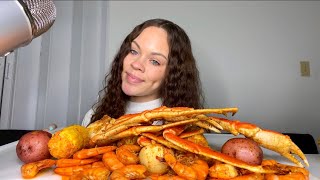 ASMR SEAFOOD BOIL MUKBANG  SNOW CRAB SHRIMP CORN EGGS amp POTATOES [upl. by Agostino375]