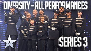 ALL of Diversitys series 3 performances  Britains Got Talent [upl. by Templeton]