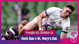 Cork Con v St Marys Col  EnergiaAIL Highlights Mens Div 1A Rd 7 [upl. by Gustavus357]