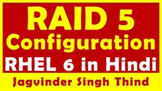 ✅ How to configure RAID 5 in Redhat Enterprise Linux 6 RHEL6 in Hindi [upl. by Schonfield]