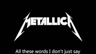 Metallica  quotNothing Else Mattersquot Lyrics HD [upl. by Akcinat]