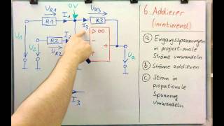 Elektronik  Operationsverstärker 6 Teil 1  Normaler Addierer Summierer [upl. by Decrem]