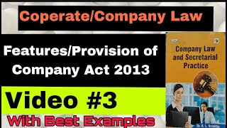 3 What Is Company Act 2013  Features And Provisions Of Company Act 2013  CA Foundation BCOM BBA [upl. by Eilema]