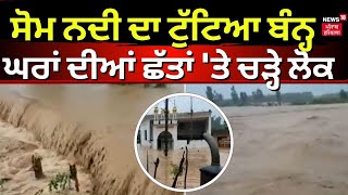 Yamunanagar Flood News  ਸੋਮ ਨਦੀ ਦਾ ਟੁੱਟਿਆ ਬੰਨ੍ਹਘਰਾਂ ਦੀਆਂ ਛੱਤਾਂ ਤੇ ਚੜ੍ਹੇ ਲੋਕ  Haryana News [upl. by Kammerer]