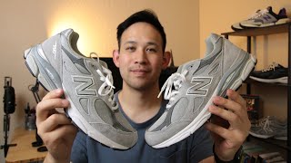 Are these comfy New Balance 990 V3 quotGreyquot Sneaker Review  On Foot Look [upl. by Afatsuom191]