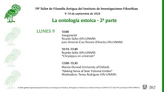 19º Taller de Filosofía Antigua • Inauguración [upl. by Atirehs]