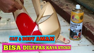 Pertama nyoba cat rubber paint karet bisa dikupascarlas rubber paint [upl. by Oruhtra754]