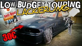 Auto lackieren für 30€  Low Budget Touring  Komplettes Fahrzeug  Baumarkt  E36 [upl. by Wilbur335]