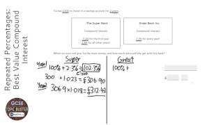 Repeated Percentages Best Value Compound Interest Grade 5  OnMaths GCSE Maths Revision [upl. by Akehs]