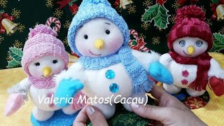 COMO FAZER BONECO DE NEVE  DECORAÇÃO DE NATAL [upl. by Rivers587]