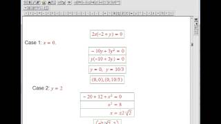 Finding critical points algebra example [upl. by Kirima684]