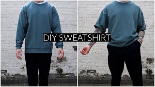 EASY DIY OVERSIZED SWEATSHIRT  Mens Fashion  Daniel Simmons [upl. by Frager]