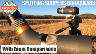 Spotting Scope VS Binoculars Which is Best for Hunting Birding Target Range Events amp More PICS [upl. by Ozneral903]