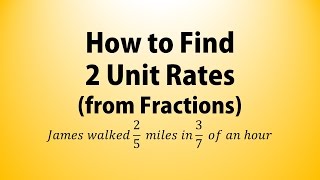 How to Find 2 Unit Rates from Fractions Walking 25 Miles in 37 of an Hour [upl. by Kellsie137]