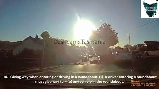 Roundabout Tasmania  fail to give way [upl. by Kcirdnek]