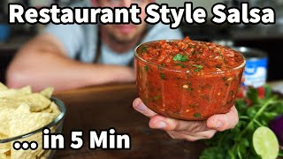 5 Minute Restaurant Style Salsa Recipe [upl. by Ntsuj930]