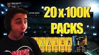 20 x 100k PACKS  HUGE PACK OPENING  FT 87 RATED PLAYER amp 2 IF  Fifa 14 Ultimateam [upl. by Hall]