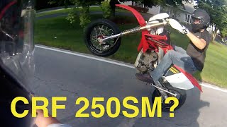 CRF250x Supermoto and Wheelie Help [upl. by Charil850]